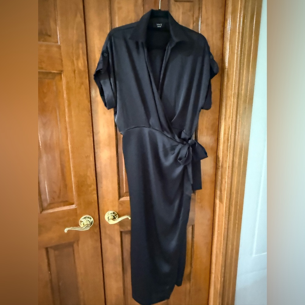 Black Wrap Vici Dress